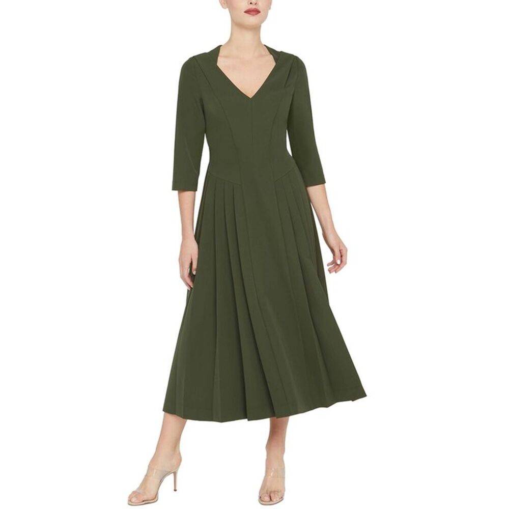 Kay Unger Womens  Enola Tea Length Dress